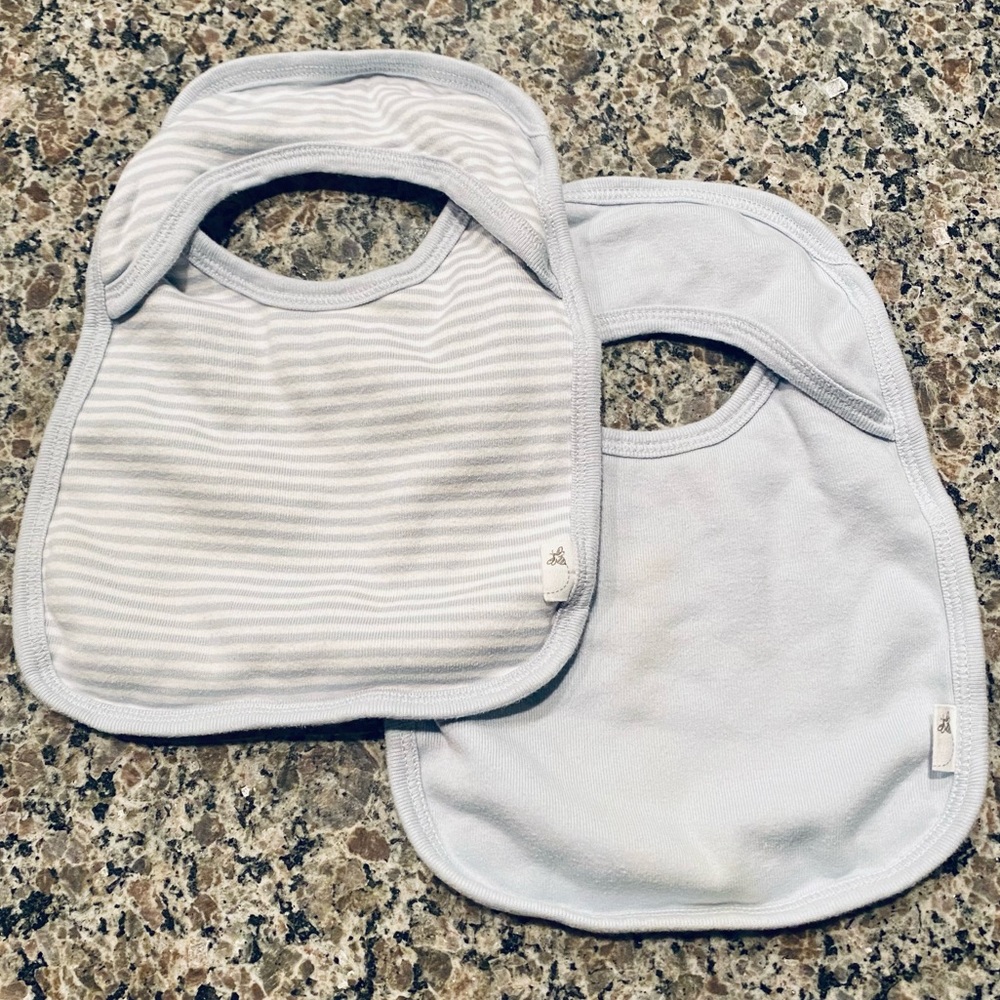 🐝🍼 Burt’s Bees Baby cotton bib 2-pack